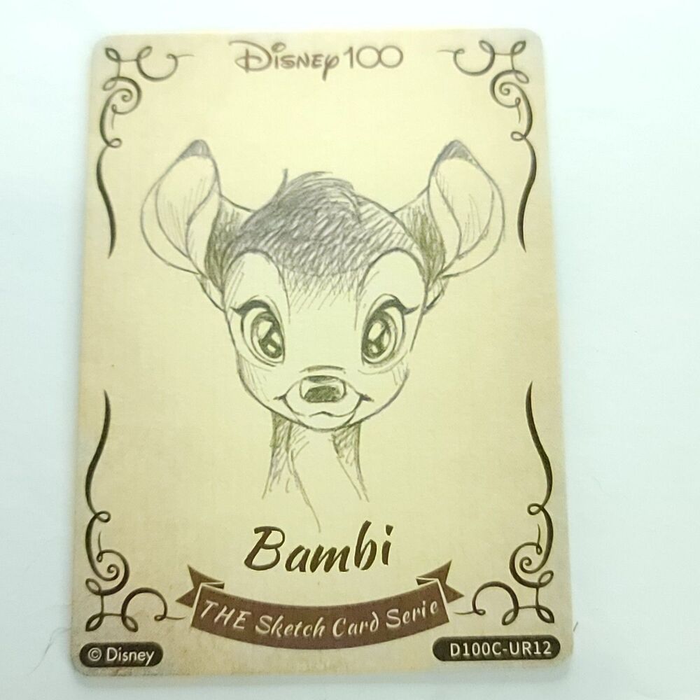 Bambi Head Card Fun Wood Sketch Card Disney 100 Anniversary Carnival